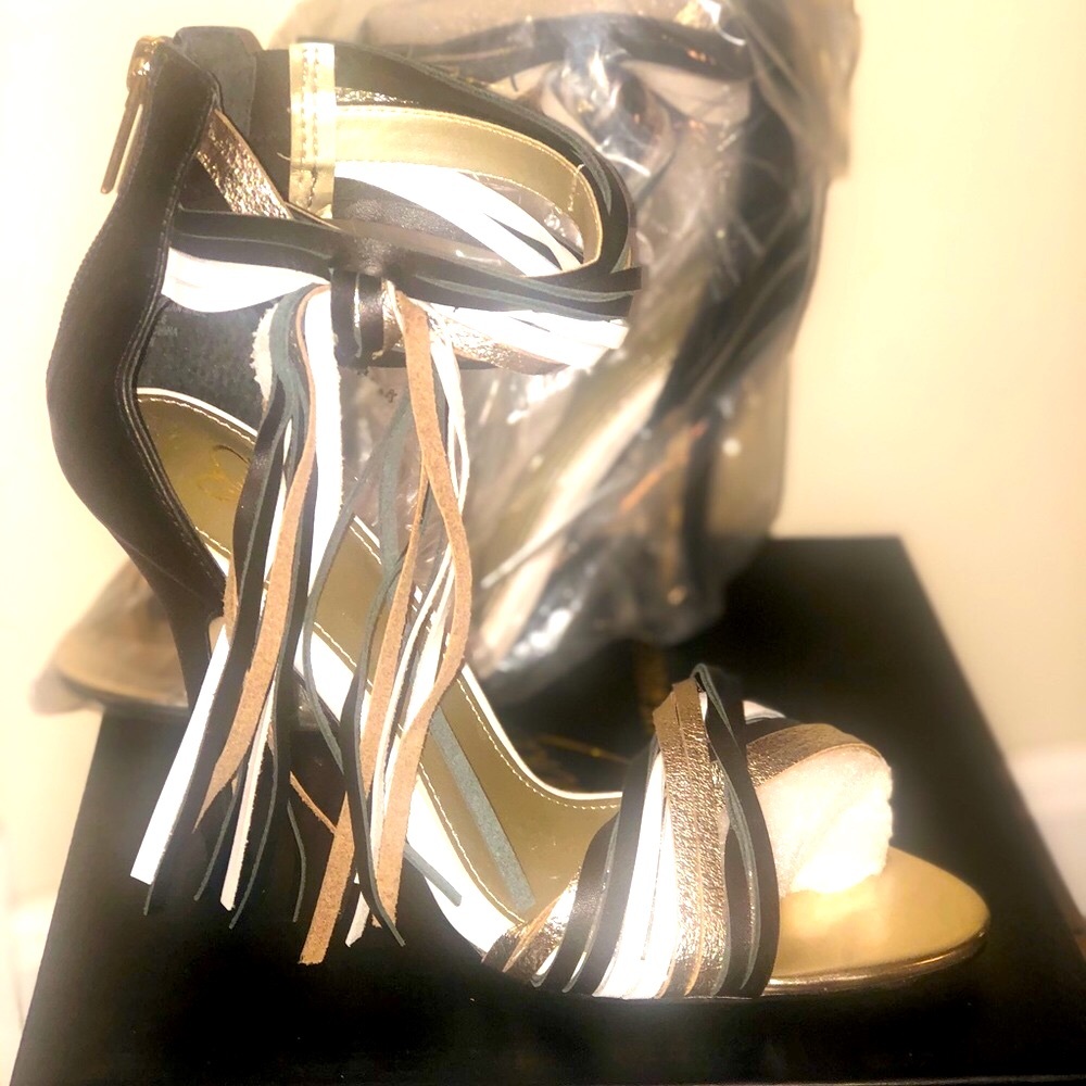 Sexy Fringe Sandals / Heels - Size 8.5 - NIB